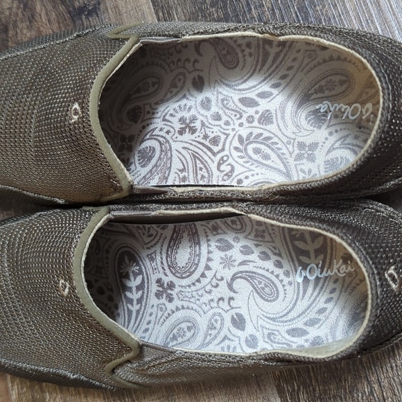 Olukai Wailua Mesh Slip on Fold Down Heel Size 8.0 in Tan Brown - Picture 4 of 8